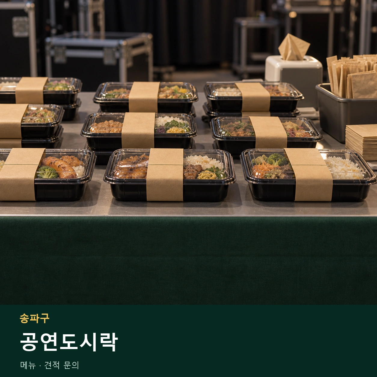송파구 공연도시락 메뉴와 주문 목적 안내 이미지